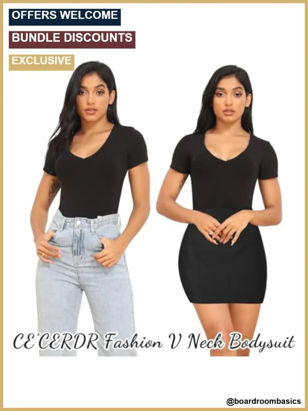5 Pack Womens Short Sleeve V Neck Bodysuits Rayon Spandex Snaps